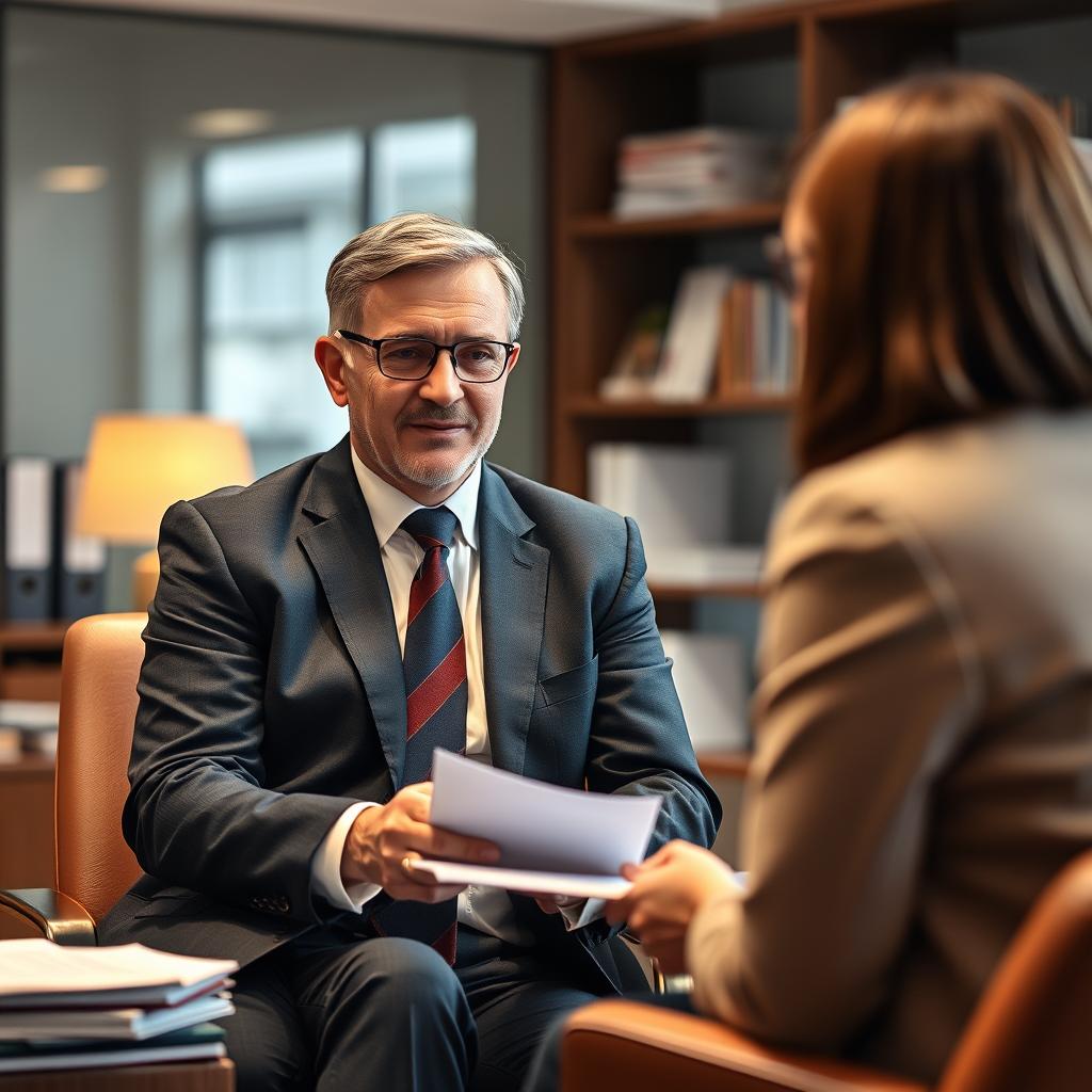 Client-focused employment solicitor in Harrow meeting with client